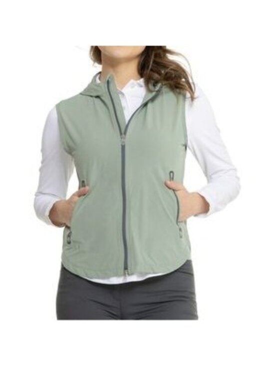 Peter Millar Jackets & Blazers - Peter Millar Hooded Vest Thyme Green Activewear NWT Size Small New with tag